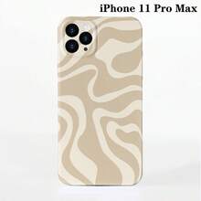 1pc Minimalist Asymmetrical Patchwork Pattern Glossy Hard Shell Phone Case, Suitable For IPhone 11/12/13/14/15/16 Pro Max