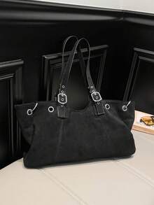 Geantă tote pentru femei, geantă tote cu capacitate mare, geantă de umăr vintage nouă pentru navetiști, populară anul acesta