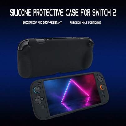 1pc Silicone Protective Case For Nintendo Switch 2nd Gen, Textured Surface Design, Anti-Slip, Sweat-Proof, Scratch-Resistant, Enhances Grip