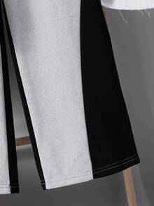 2pcs/Set Girls Casual Sports Street Fashion High-End Design Contrast Color Loose Top And Pants Set, Autumn/Winter - Multicolor - View 10