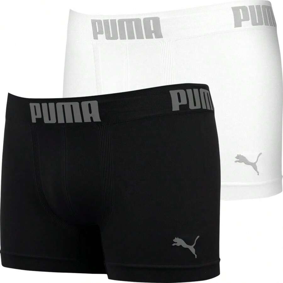 Kit 2 Puma Microfiber Seamless Boxer Briefs Original Box - 1 Đen 1 Trắng - Xem 1