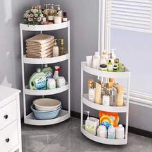 Estante Esquinero Triangular de 4 Niveles – Ahorra Espacio, Ideal para Baños, Cocinas y Sala, 85 cm de Alto x 22cm de Lado, Plástico - Blanco - Ver 7