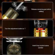 4-Pack Refillable Windproof Jet Flame Lighter, Portable & Adjustable & Rotating Head, Butane Gas Lighters Outdoor Camping & Travel - Wb151-4pcs - View 6