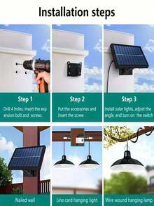 1PC Outdoor Solar Camping Lantern (Dual/Single Head Optional) - Wireless Detachable Solar Lamp, 3 Cool White Lighting Modes, 18650 Large-Capacity Battery, Sturdy Waterproof Plastic Shell, Rechargeable Solar Light For Car, Porch, Warehouse, Home, Festive Decor For Christmas, Halloween, Easter