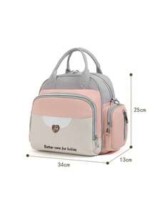 1 Balo đa năng cho mẹ, dung tích lớn có túi cách nhiệt, thiết kế phối màu thời trang, thích hợp cho các chuyến đi chơi chăm sóc bé và du lịch ngắn ngày cho các bà mẹ - Nhiều màu - Xem 7