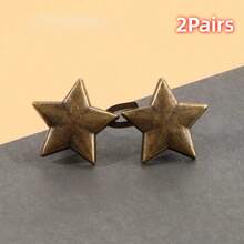 2 perechi/3 perechi cataramă mică în formă de stea pentru talie, nasture detașabil fără cuie pentru blugi - instrument de reducere a taliei - reglare a taliei fără cusături - îmbunătățirea taliei fără efort