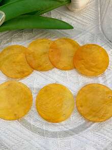 30/60个，5厘米双孔镜贝壳碎片，手工DIY材料，可染色，手工DIY风铃配件，家居装饰，婚礼装饰，礼品制作，灯饰 - 彩色 - 查看 7