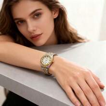 PROKING 1pc 26mm Women's Watch, Elegant & Charming, Business Stylish, Super Waterproof, High-End Luxury Calendar Wristwatch, Stainless Steel Case & Strap, Japanese Movement, Roman Numeral Dial, Quartz, Daily Wear, Gift For Birthday, Holiday - White - View 8