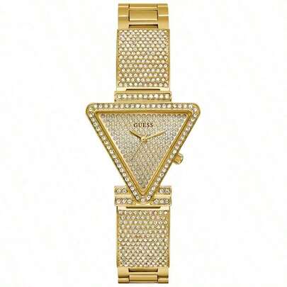  Reloj de mujer Guess con esfera de forma triangular. Body del reloj brillante con un diseño de estilo lujoso para dama. Adecuado para uso diario GW0644L1/GW0644L2
