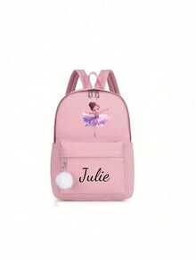 Personligt balettryggsäckset, perfekt för unga dansare och sagolika entusiaster. Ryggsäcken och matchande påse kan anpassas med namn. Den rymliga ryggsäcken rymmer läroböcker, dansskor och skolmaterial. - Multifärgad - Visa 13