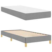 Boxspringbett Hellgrau und Braun 80 x 200 cm