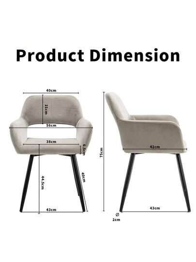 Dining Chairs, Vanity Chair, Thickened Cushions, Padded Seats, Bureau Lounge Elegante Chairs Can Be Combined Any Table, Must Have In The Restaurant view 6
