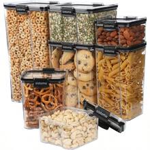Sistema 51467ZS Tritan Ultra Airtight Pantry And Kitchen Storage 7 Square Plastic Food Containers With Lids