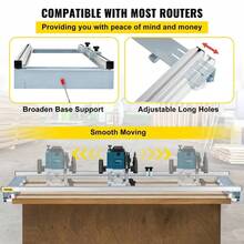 Router Sled, 60 Inches/ 152.4cm Width, Slab Guide Jig Woodworking With Locking Function, Portable And Easy To Adjust, Trimming Planing Wood Flattening, Home - Default - View 4