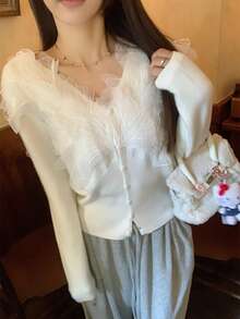 Women Cardigans - White - View 4