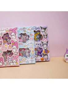 96张/套正品防水卡通动物图案贴纸，适用于剪贴簿礼盒、DIY项目和水瓶装饰，图案不重复，适合作为圣诞节、感恩节、情人节、新年礼物。 - 彩色 - 查看 9