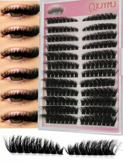 192PCS Individual Lash Clusters D Curl 8-16mm Wide Stem DIY Lash Clusters Natural Look&Extra Thick Reusable Individual Eyelash Extension Kit For Self Use At Home Or On-The-Go For Daily Life&Wedding&Dating&Party&Music Festival&Spring Day&Travel Lash Clusters,Eye Lash Clusters,Individual Eyelashes,Lashes,Fake Lashes