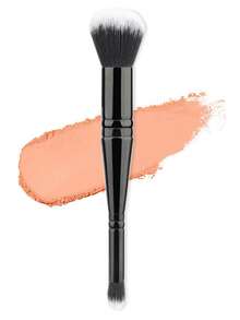 1支双头专业化妆刷，二合一粉底刷/遮瑕刷/高光刷/散粉腮红刷，美妆工具 - 彩色 - 查看 11