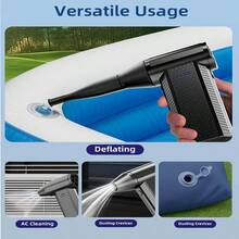 FOURQ Compressed Air Duster Kit-Blower-Pc Duster Electric-130000RPM- Replace Compressed Air Can-Keyboard Clean-Car Mini Snow Blowers-Car Dryer Air Blower-Jet Fan-No Air Canned Dusters For  CleaningThe Best Halloween Gifts - 黑色 - 查看 6