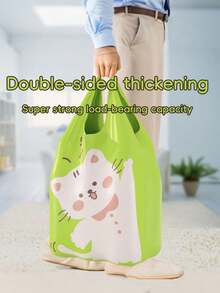 50/10 Extra-Thick Garbage Bags Cute Green Cat-Shaped Design With Mugwort Fragrance, Leak-Proof & Puncture-Resistant Strong Large Kitchen Trash Bags, For Food Waste Disposal, Pet Litter Cleaning, Dorm & Bathroom Trash Can Liners, Ideal For Cat Lovers, Homeowners, Pet Owners & Students Economical And Practical Cleaning Supplies - Multicolor - View 7