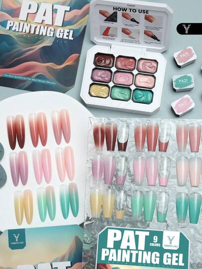 YOKEFELLOW مانيكير سبونج جل بولندا مع إسفنجات أظافر ناعمة وأظافر معدنية قابضة من YOKEFELLOW، 6 ألوان لموسم الخريف والشتاء، طلاء إسفنج جل للتدرج والتلوين والرسم الزهري على الأظافر، يتم تصلبه بأشعة UV/LED