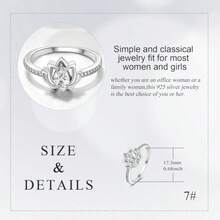 TIGER RIDER Sterling Silver Lotus Ring For Women Cubic  Lotus Flower Rings Yoga Ring Lotus Jewelry Birthday Mothers Day Gifts For Mom Men