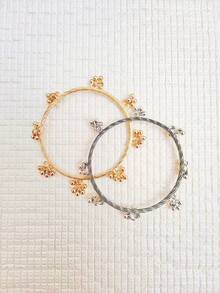 2 件女士 CCB 珠子和合金铃铛手链，适合日常佩戴 - 金色 - 查看 15