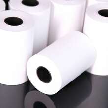 5 piezas/10 piezas Papel térmico para caja registradora de 57*40 sin tubo central, ideal para impresión de pedidos en oficinas, restaurantes, hoteles, supermercados y grandes centros comerciales