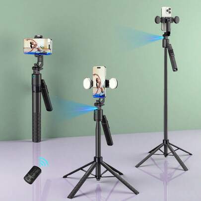 Smart Ai Face Tracking Ptz With 70 Inch Selfie Stick Tripod, 360° Rotation, Rechargeable Battery, Remote Control, Vlog Live Streaming Accessory , Christmas Gift