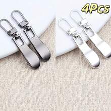 2/4/5/10 piezas Kit de reparación de cabezal de cremallera desmontable ondulado, recambios de tirador de cremallera para bolsos, zapatos, ropa, accesorios de costura DIY, herramienta de reparación rápida para cremalleras dañadas en equipaje, bolsas de viaje