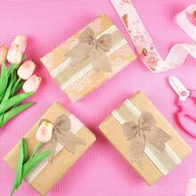 20 Pieces Burlap Bows Burlap Bow Knot Handmade Burlap Decorative Bowknot Natural Ornament Bow For Christmas Decoration Tree Festival Holiday Party Supplies Beige