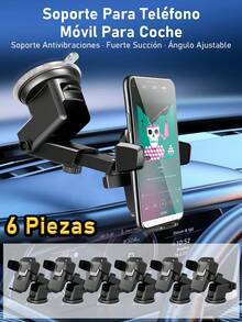 Soporte para teléfono móvil para automóvil antivibración y resistente a golpes,Soporte para teléfono móvil dedicado para salida de aire de automóvil, compatible con iPhone y teléfonos Android. Regalo para cumpleaños, familia y amigos. Soporte para teléfono móvil para salida de aire de automóvil, accesorio para automóvil. - 6pcs - Ver 2