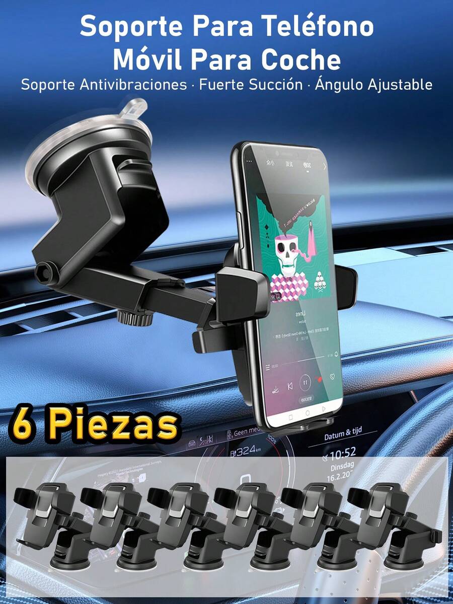 Soporte para teléfono móvil para automóvil antivibración y resistente a golpes,Soporte para teléfono móvil dedicado para salida de aire de automóvil, compatible con iPhone y teléfonos Android. Regalo para cumpleaños, familia y amigos. Soporte para teléfono móvil para salida de aire de automóvil, accesorio para automóvil.