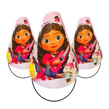 Artículos de Fiesta de Casa muñecas gabby gaby gabi Dulceros, Palomero, Lona, Mantel, Globos, Pines, Botones, Gorritos, Gorro, Banderín Decoración Pastelero Aguinaldo Bolo Volo Caja Adornos Palomeras Vajilla Desechables - Gorrito - 20pz - Ver 1