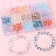 100 قطعة/200 قطعة من الخرز الزجاجي البلوري المسطح بقياس 8 مم بألوان زاهية وأسلوب بوهيمي بسيط لصناعة المجوهرات DIY، القلائد، الأساور، والأعمال اليدوية