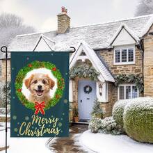 Personalized Garden Flag - Double-Sided Polyester, Custom Photo Design With Pet Dog Or Moose, Perfect For Yard, Lawn, Patio Decor, Pole Not Included, Perfect For Room Decor - Multicolor - View 3