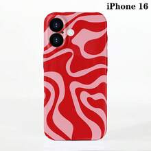1pc Minimalist Asymmetrical Patchwork Pattern Glossy Hard Shell Phone Case, Suitable For IPhone 11/12/13/14/15/16 Pro Max