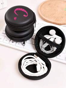 Rose Red Shiny Heart Pattern Letter A-Z Portable Mini Storage Bag,Love Pattern Waterproof And Anti Drop Digital Bag, Initial Name Logo Phone Charger Data Cable Storage Bag, Zipper Storage Box Around Wallet Data Cable Bag Digital Bag Electronic Bag Electronic Storage Device Data Cable Storage Device Wireless Earphones Bluetooth Earphones Headphones Business, Travel, School, College, Office,Couple, Back To School, Favorite Her