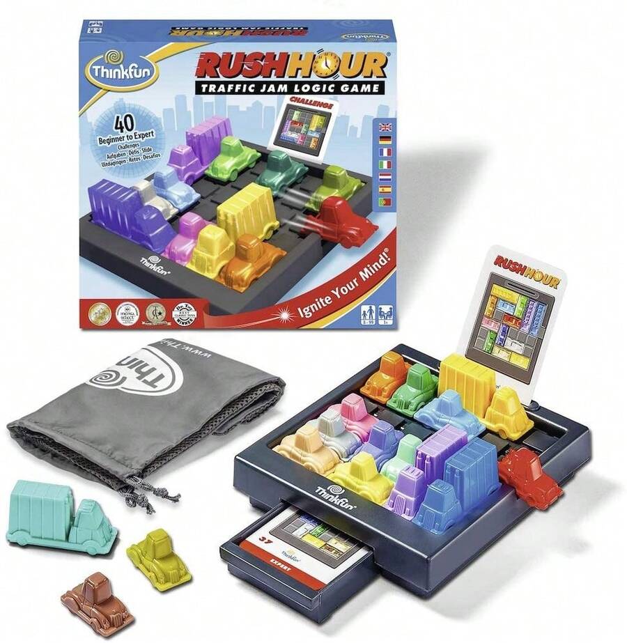 ThinkFun Ravensburger – Gioco Di Logica Magnetica Minecraft – 40 Sfide, 1 Giocatore, Da 8 Anni, Versione Viaggio – Italiano