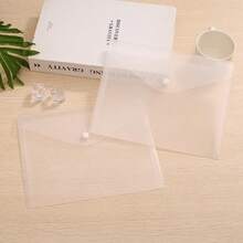 2/4/6/10/12个装 B6A5 纽扣文件袋，学生/办公文件收纳袋 - 無色 - 查看 2