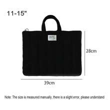 1个防水15英寸笔记本电脑保护套 - 防震便携包，加厚大容量平板电脑包（黑/白）笔记本电脑包 笔记本电脑套 笔记本电脑保护套 笔记本电脑保护套 男女通用旅行必备