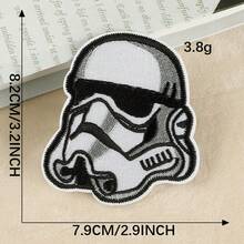 Star Wars 星球大战刺绣臂章、刺绣贴片、包包贴纸、刺绣贴花、徽章 - 易于熨烫/缝纫的贴花，带背胶的刺绣花朵贴片，适用于衣服、包包、帽子 - DIY 定制，包含暴风兵图案 - 彩色 - 查看 8