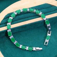 سوار تنس أنيق، مثالي للأعراس والحفلات - هدية مجوهرات فاخرة للنساء - بطلاء أبيض ذهبي - مناسب للارتداء اليومي والمناسبات الخاصة - هدية عيد الحب