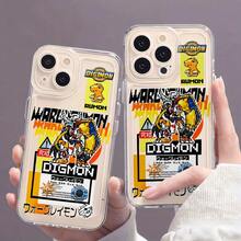 Funda de teléfono personalizada estilo pixel  WAR GREYMON Agumons compatible con Apple  17 Air 16 16e 15 14 13 12 Mini 11 Pro Max X XR XSMAX 8 7 e Plus, funda transparente suave ultrafina, nuevo modelo - Mezcla de colores - Ver 4