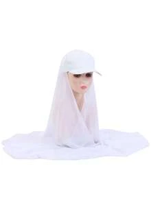 1pc Lady Mesh Scarf Hijab Cap, Suitable For Daily Use Bonnet Hair Bonnet Turban