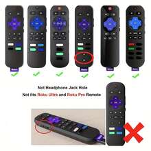 1pc Silicone Glow-In-The-Dark TV Remote Control Protective Case, Suitable For ROKU RC280 Remote, Universal With Lanyard, Anti-Drop And Dirt-Resistant