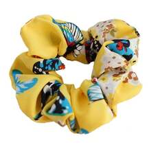 Korean Style Pearl Scrunchies - Fashion Floral Fabric Hair Ties Women - Korean Flower Accessoriesvalentine's Day RFC0 - 87號黃蝴蝶 - 查看 1
