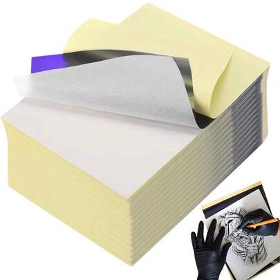 Giấy chuyển hình xăm khổ A4 (200/50/20/5 tờ), giấy vẽ nhiệt dùng cho máy in chuyển hình xăm.