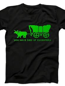 Trail You Have Died Of Dysentery Old School Game Gift Black T Shirt B291 - Style10 - View 1
