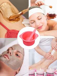 1pc Non-Stick Silicone Wax Melt Liners With Wax Sticks: Reusable, Flexible & Easy-Clean Bowl Insert For Wax Warmers.  Ensures Effortless Hair Removal & Aromatherapy Wax Melting.  Ideal For Home Spa Sessions And Professional Use By Men And Women. - 彩色 - 查看 6